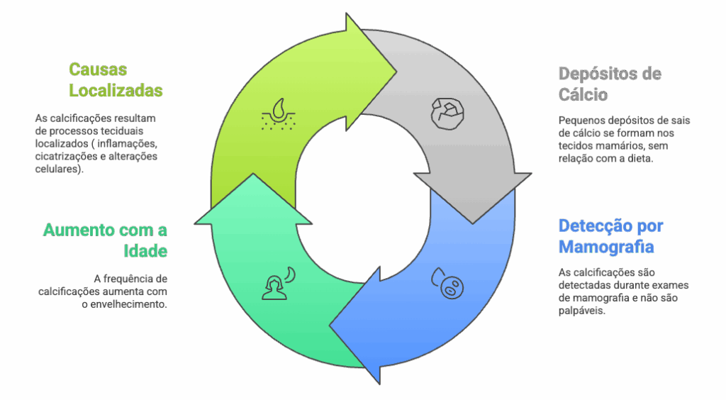 Ciclo de formação de calcificações mamárias: causas e processo de detecção
